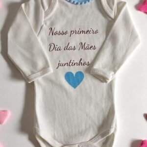 Body Manga Longa Menino Dia das Mães