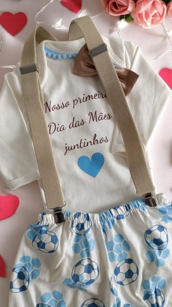 Kit Body Manga Longa Menino Dia das Mães - Imagem 2
