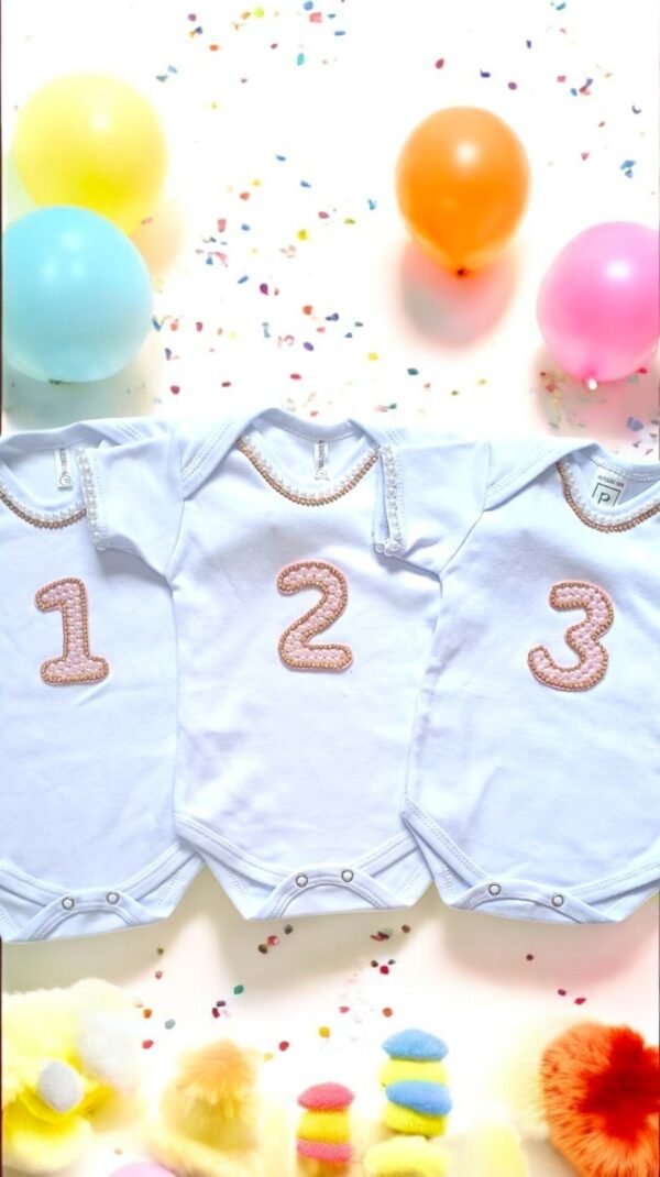 Kit Body Mêsversário Menina 1º ao 3º mês